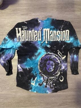 Disney Haunted Mansion Tie-Dye Long Sleeve Tee - Black & Blue